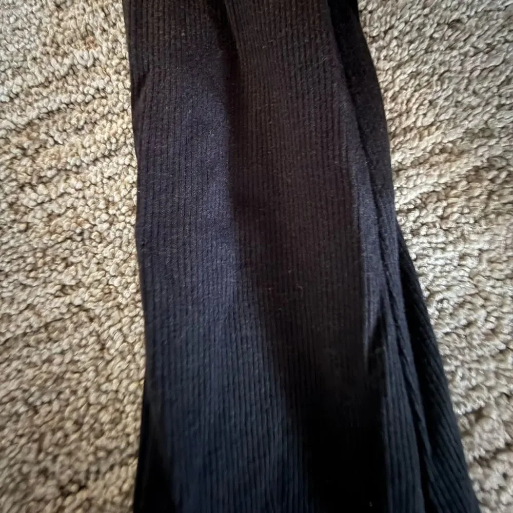 Kids Black ribbed Leggings
